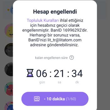 Litmatch Hesabım Durduk Yere Engel Yedi