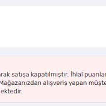 Trendyol Pazaryerinde Sayfa Kapatması