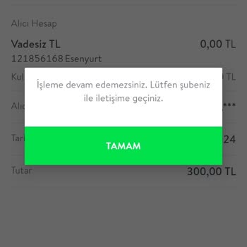 TEB Şubenizle İletişime Geçin/işleme Devam Edilemiyor Hatası