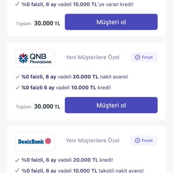 Denizbank Yirmibin 0 Faizli Kredi Yalan!