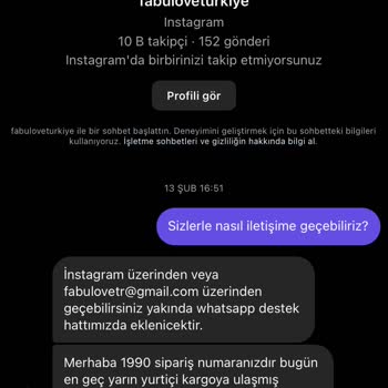 FabuLoveTR Ürün Teslimatında Yaşanan Gecikme Ve İletişim Sorunları