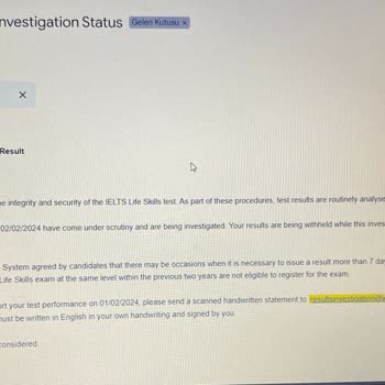 İdp Life Skills A1 - Soruşturma Durumunda Aday - Açıklanmayan Sınav