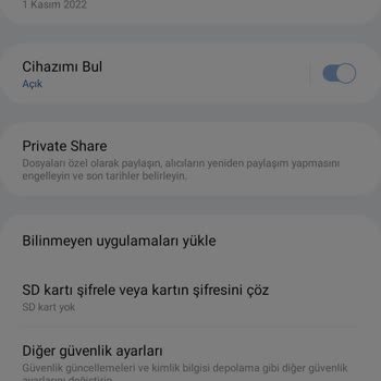 Samsung Telefon A21s Parmak İzi Sensörü