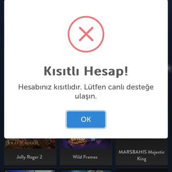 Mars Bahis Paralarım Ama Bir Anda Hesap Kısıtlıdır Diyor