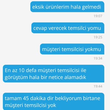 Bisu Eksik Gelen Ürünlerim Muhatap Yok