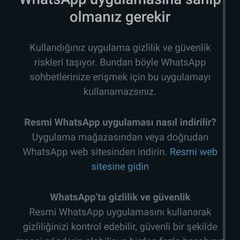 WhatsApp Resmi Hesap
