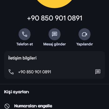 0850 901 08 91 Telefondan Aranma Tuşlama Yapıp Kapatma