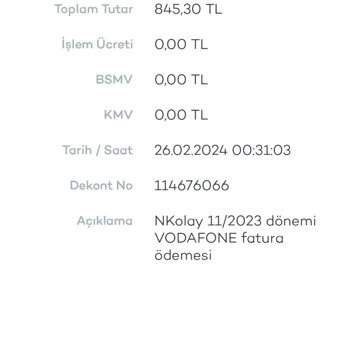 Vodafone'a Ödeme Yaptım Fakat Halen Faturamda Gözüküyor