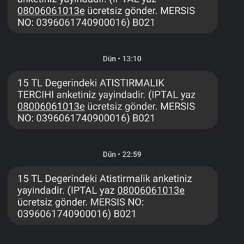 Anketcepte Bitmeyen Mesajlar