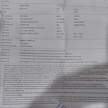 KVK Garantili TCL Saat Ve KVK Garantisi Sorunu Pişmanlığı