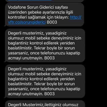 Vodafone Çekmiyor Şebeke Sorunu Çözemiyorlar.