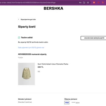 Bershka Defolu Ve Etiketsiz Ürün, İade Yapılmıyor