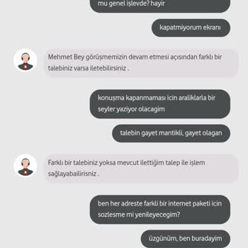 Klasik Vodafone Nakil Etmeniz İçin Paket Yükseltin Vakası