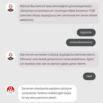 Klasik Vodafone Nakil Etmeniz İçin Paket Yükseltin Vakası