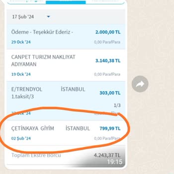 Çetinkaya Olmayan Ürünün Satışı