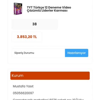 YKM Kitap Siparişi Göndermiyor
