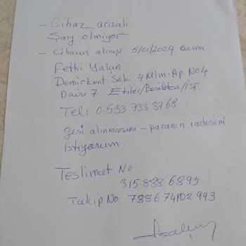 Hepsiburada Kullanıldıktan Sonra Arızalı Diye İade Edilmiş Ürün Gönderildi.