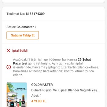 Goldmaster Yanlış Fiyatlandırma Ve Sipariş İptali