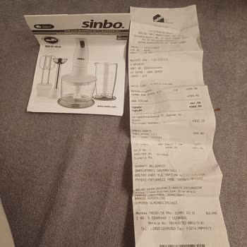 Sinbo Ürün Arızası. Dayanıksız Ürün