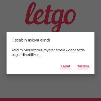 Letgo Hesap Askıya Alma Sorunu