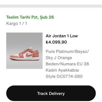 Nike Yanlış Ürün Gönderimi