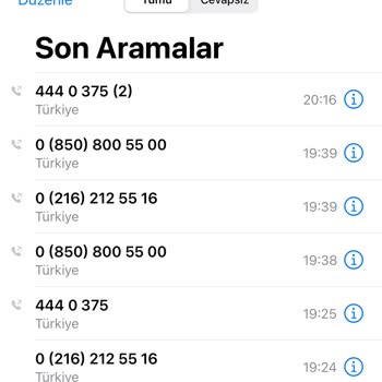 0850 800 5500 Türk Telekom Müşteri Hizmetleri Gibi Arıyorlar