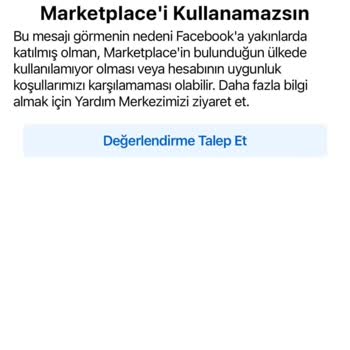 Facebook Marketplace Ülkenizden Kullanılmıyor Olabilir Hatası