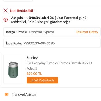 Trendyol Satıcısı Tüketici Olarak Cayma Hakkımı Reddediyor.