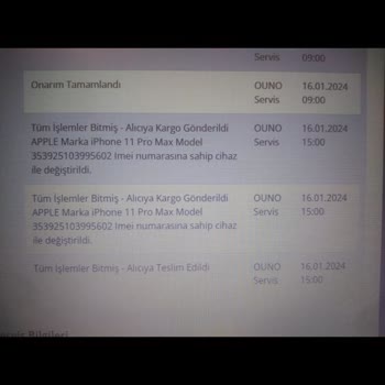 Vodafone Yanımda, Yurtiçi Kargo, Ouno Servis, Telefonu Kaybetti