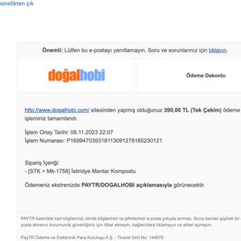 Doğal Hobi Alışverişimi 3 Aydır Ulaştırmadı/ İadesini De Yapmadı!