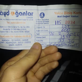 Niğde Aydoğanlar Ankara Otogar Servis Hayal Kırıklığı