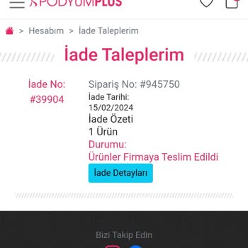 Podyumplus Para İademi Yapmıyor