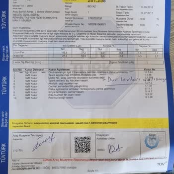 TÜVTÜRK İnegöl Fenni Muayene