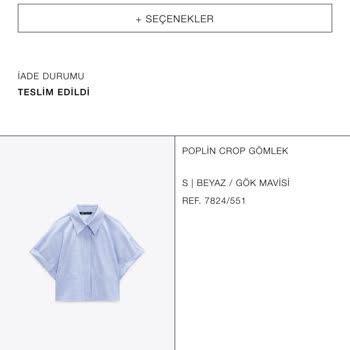 Zara Uzun Süredir İademi Gerçekleştirmiyor