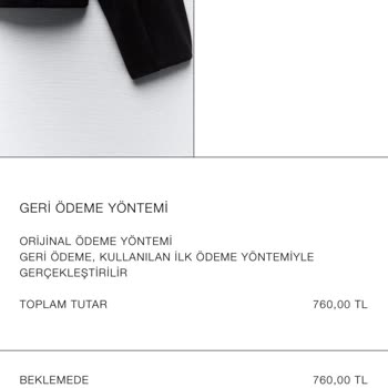 Zara Uzun Süredir İademi Gerçekleştirmiyor