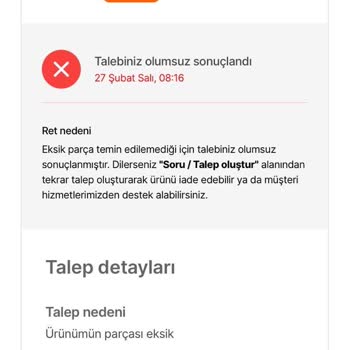 Hepsiburada Ebebek Ürün Parçası Eksik Yardımcı Olunmuyor