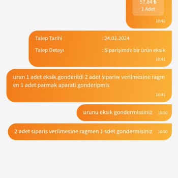 Trendyol Eksik Ürün Göndermesi