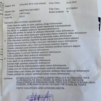 Sarar Online Mağaza Ürününe Sahip Çıkmadı