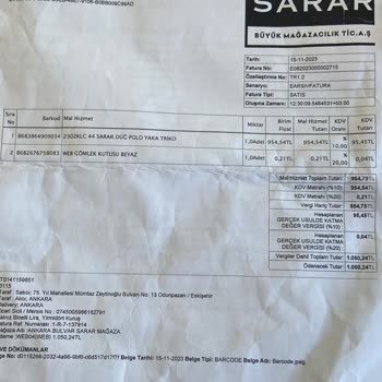 Sarar Online Mağaza Ürününe Sahip Çıkmadı