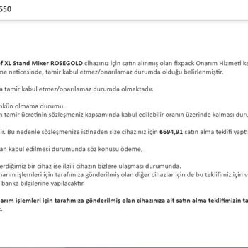 Fixpack Ürün Tamiri İçin Satın Alınan Garantinin Arkasında Durmuyor.