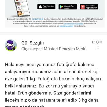 Çiçek Sepeti 20 Gündür Yanlış Gönderdiği Ürünün Parasını İade Etmiyor