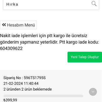 Tudors İnternet Mağazası İade Sorunu
