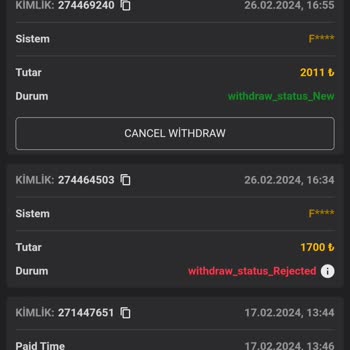 Casinom Paramı Alamadım Kapandı