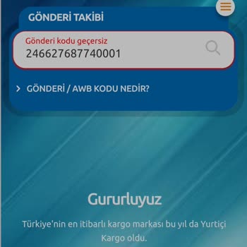 Pull and Bear Kargo Takip Numarasının Geçersiz Gözüküyor Olması.
