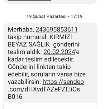 Kırmızı Beyaz Sağlık Ve Sendeo Kargo Asla Güvenmeyiniz!