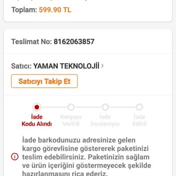 Yaman Teknoloji (Şişli) İptal Ve İade İstiyorum.