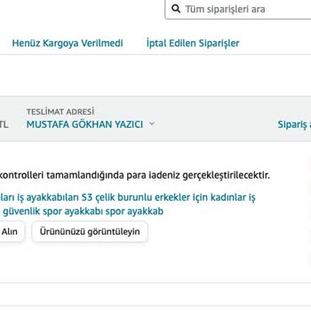 Amazon Kargoda Kaybolan Siparişin Geri Ödemesi Yapılmıyor. İletişim Yok.
