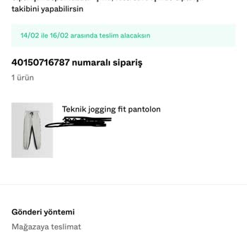 Bershka'dan Aldığım Ürün Hala Teslim Edilmedi