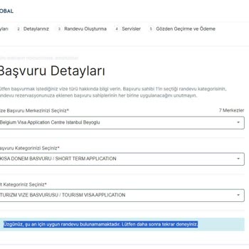 VFS Global Randevu Alamama Sorunu!