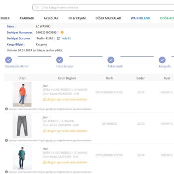 LCW Kalıp Hatalı Ürünlerde Mağduriyet Oluşturuyor.